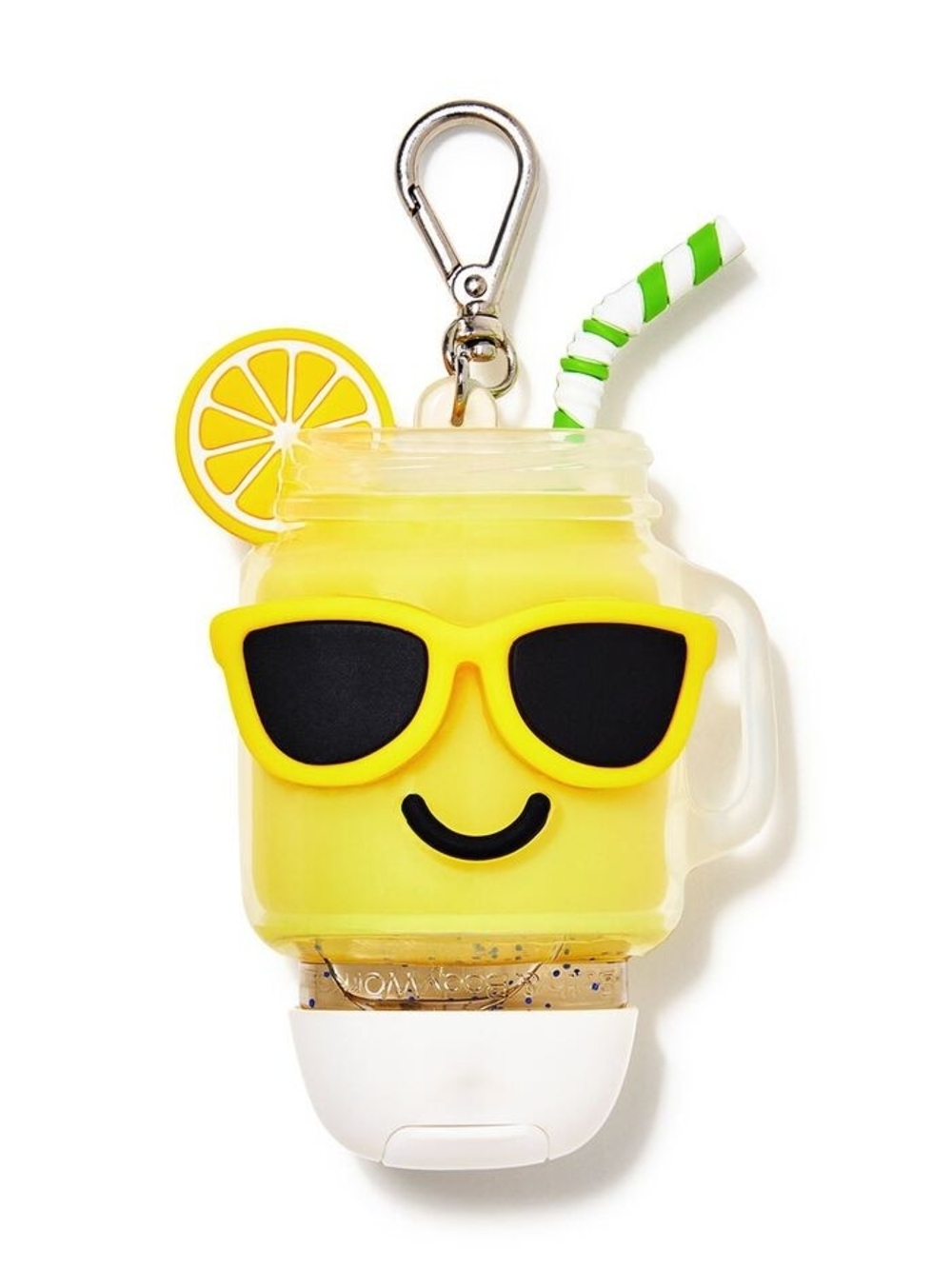 Bath & Body Works Yellow Lemonade Emoji Hand Sanitizer Keychain